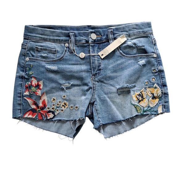 Blank NYC Embroidered Floral Cut Off  Summer Hiker Short Size 26 NWT - Picture 1 of 15